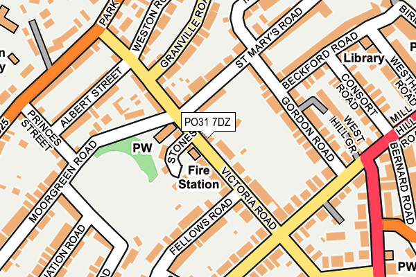 PO31 7DZ map - OS OpenMap – Local (Ordnance Survey) PO31 7DZ map - OS OpenMap – Local (Ordnance Survey)
