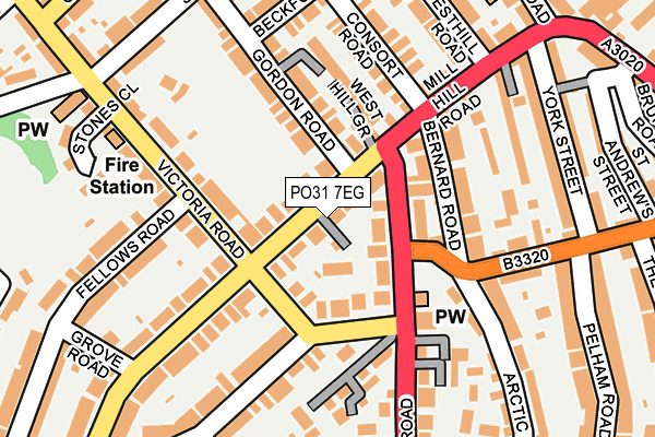 PO31 7EG map - OS OpenMap – Local (Ordnance Survey) PO31 7EG map - OS OpenMap – Local (Ordnance Survey)