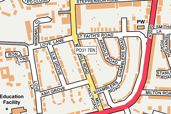 PO31 7EN map - OS OpenMap – Local (Ordnance Survey) PO31 7EN map - OS OpenMap – Local (Ordnance Survey)