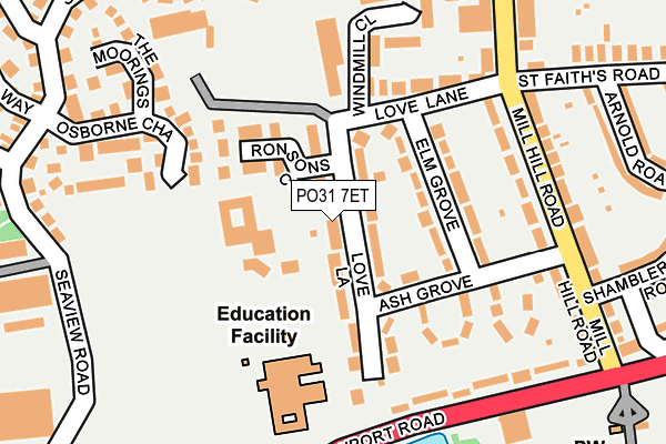 PO31 7ET map - OS OpenMap – Local (Ordnance Survey) PO31 7ET map - OS OpenMap – Local (Ordnance Survey)
