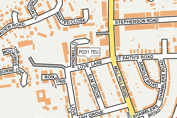 PO31 7EU map - OS OpenMap – Local (Ordnance Survey) PO31 7EU map - OS OpenMap – Local (Ordnance Survey)