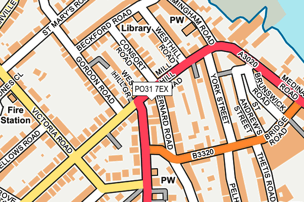 PO31 7EX map - OS OpenMap – Local (Ordnance Survey) PO31 7EX map - OS OpenMap – Local (Ordnance Survey)