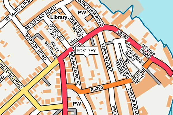 PO31 7EY map - OS OpenMap – Local (Ordnance Survey) PO31 7EY map - OS OpenMap – Local (Ordnance Survey)