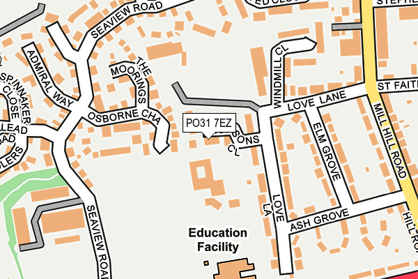 PO31 7EZ map - OS OpenMap – Local (Ordnance Survey) PO31 7EZ map - OS OpenMap – Local (Ordnance Survey)