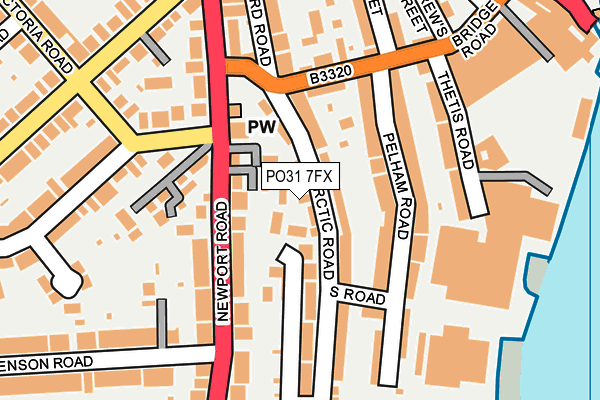PO31 7FX map - OS OpenMap – Local (Ordnance Survey) PO31 7FX map - OS OpenMap – Local (Ordnance Survey)