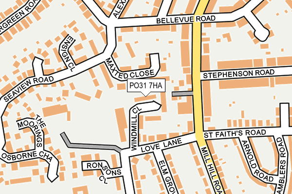 PO31 7HA map - OS OpenMap – Local (Ordnance Survey) PO31 7HA map - OS OpenMap – Local (Ordnance Survey)