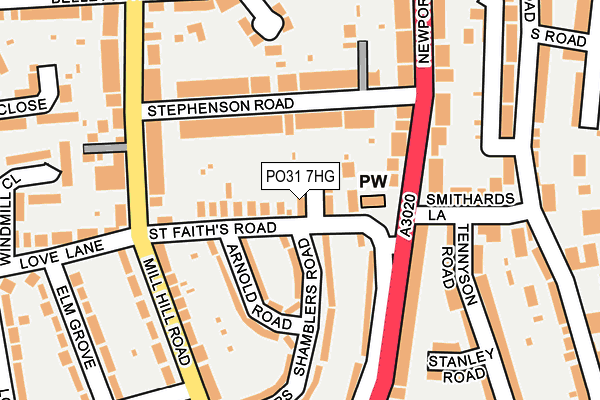 PO31 7HG map - OS OpenMap – Local (Ordnance Survey) PO31 7HG map - OS OpenMap – Local (Ordnance Survey)