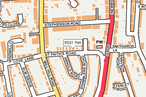 PO31 7HH map - OS OpenMap – Local (Ordnance Survey) PO31 7HH map - OS OpenMap – Local (Ordnance Survey)