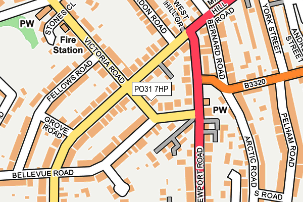 PO31 7HP map - OS OpenMap – Local (Ordnance Survey) PO31 7HP map - OS OpenMap – Local (Ordnance Survey)