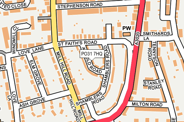 PO31 7HQ map - OS OpenMap – Local (Ordnance Survey) PO31 7HQ map - OS OpenMap – Local (Ordnance Survey)