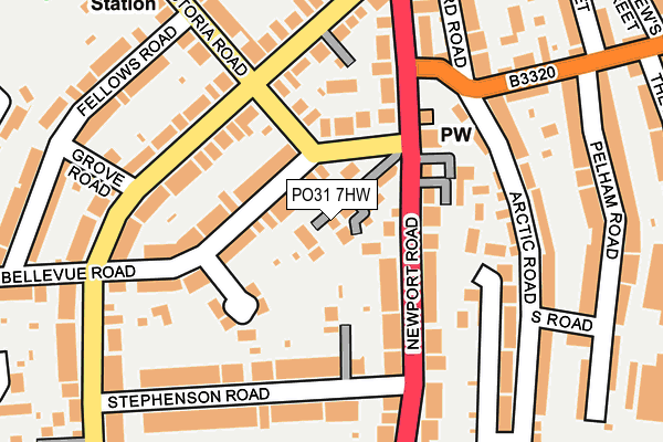 PO31 7HW map - OS OpenMap – Local (Ordnance Survey) PO31 7HW map - OS OpenMap – Local (Ordnance Survey)