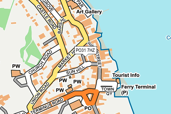 PO31 7HZ map - OS OpenMap – Local (Ordnance Survey) PO31 7HZ map - OS OpenMap – Local (Ordnance Survey)