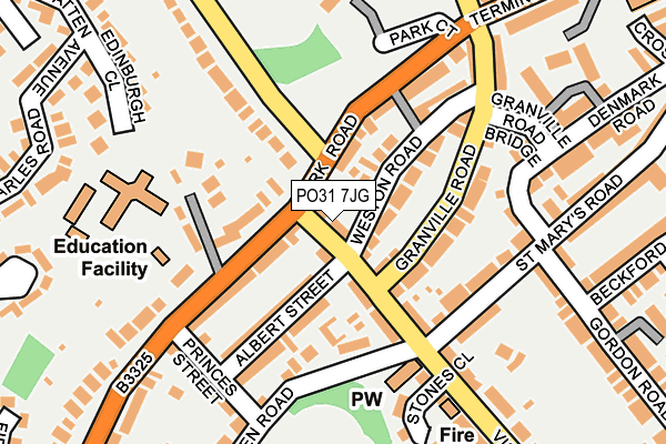 PO31 7JG map - OS OpenMap – Local (Ordnance Survey) PO31 7JG map - OS OpenMap – Local (Ordnance Survey)