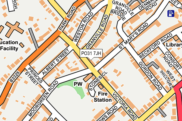 PO31 7JH map - OS OpenMap – Local (Ordnance Survey) PO31 7JH map - OS OpenMap – Local (Ordnance Survey)