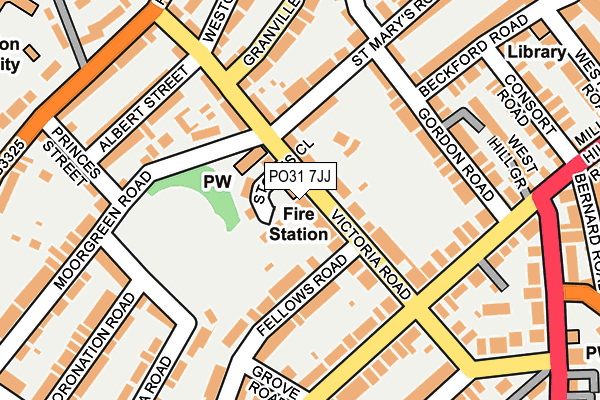 PO31 7JJ map - OS OpenMap – Local (Ordnance Survey) PO31 7JJ map - OS OpenMap – Local (Ordnance Survey)