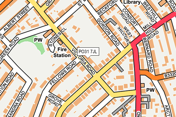 PO31 7JL map - OS OpenMap – Local (Ordnance Survey)