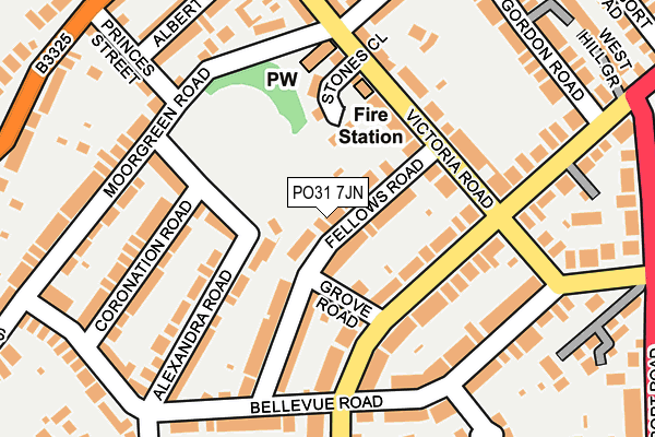 PO31 7JN map - OS OpenMap – Local (Ordnance Survey) PO31 7JN map - OS OpenMap – Local (Ordnance Survey)
