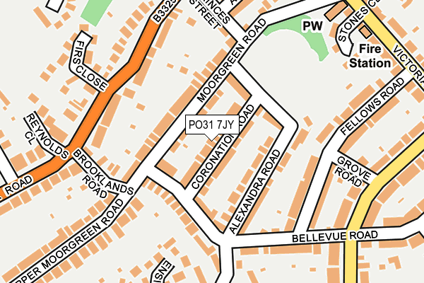 PO31 7JY map - OS OpenMap – Local (Ordnance Survey) PO31 7JY map - OS OpenMap – Local (Ordnance Survey)