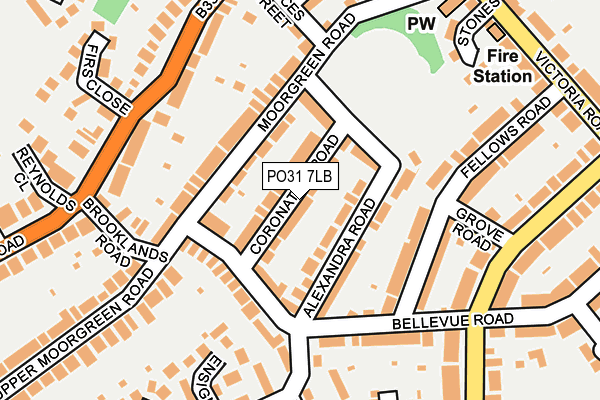 PO31 7LB map - OS OpenMap – Local (Ordnance Survey) PO31 7LB map - OS OpenMap – Local (Ordnance Survey)