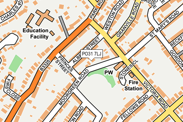 PO31 7LJ map - OS OpenMap – Local (Ordnance Survey) PO31 7LJ map - OS OpenMap – Local (Ordnance Survey)
