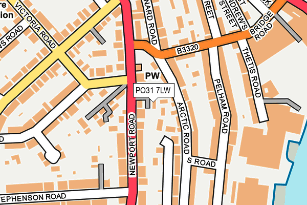 PO31 7LW map - OS OpenMap – Local (Ordnance Survey) PO31 7LW map - OS OpenMap – Local (Ordnance Survey)