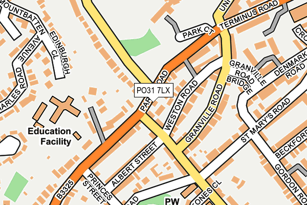 PO31 7LX map - OS OpenMap – Local (Ordnance Survey) PO31 7LX map - OS OpenMap – Local (Ordnance Survey)