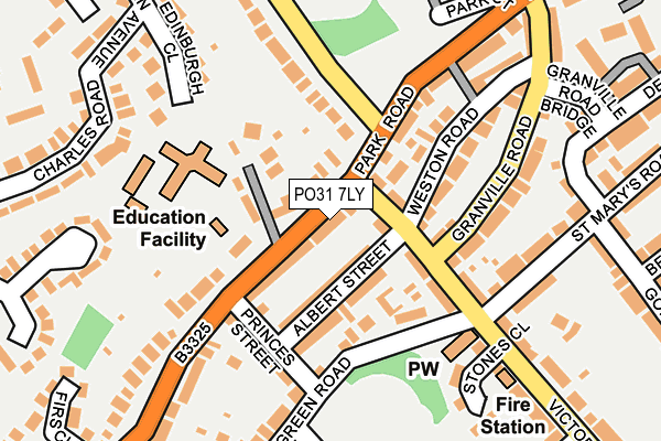 PO31 7LY map - OS OpenMap – Local (Ordnance Survey) PO31 7LY map - OS OpenMap – Local (Ordnance Survey)