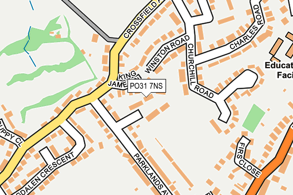 PO31 7NS map - OS OpenMap – Local (Ordnance Survey) PO31 7NS map - OS OpenMap – Local (Ordnance Survey)