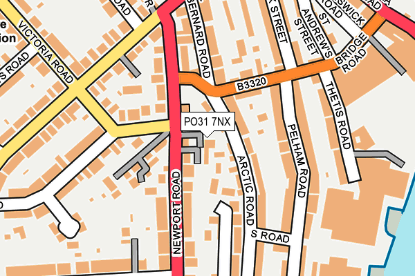 PO31 7NX map - OS OpenMap – Local (Ordnance Survey) PO31 7NX map - OS OpenMap – Local (Ordnance Survey)