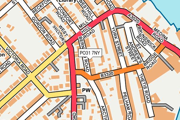 PO31 7NY map - OS OpenMap – Local (Ordnance Survey) PO31 7NY map - OS OpenMap – Local (Ordnance Survey)
