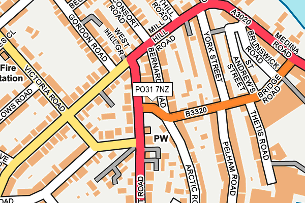 PO31 7NZ map - OS OpenMap – Local (Ordnance Survey) PO31 7NZ map - OS OpenMap – Local (Ordnance Survey)