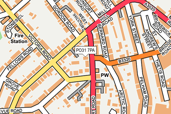 PO31 7PA map - OS OpenMap – Local (Ordnance Survey) PO31 7PA map - OS OpenMap – Local (Ordnance Survey)