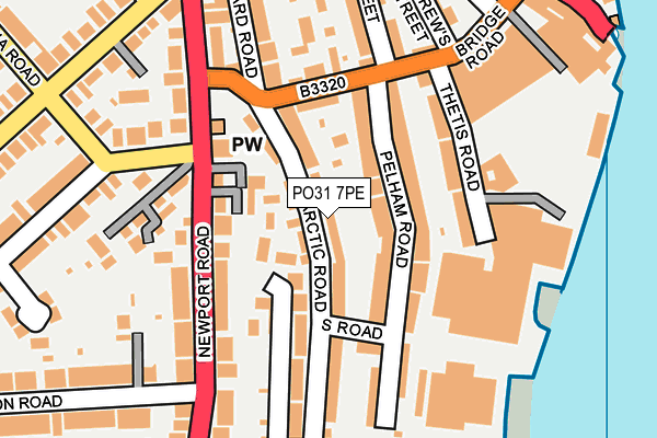 PO31 7PE map - OS OpenMap – Local (Ordnance Survey) PO31 7PE map - OS OpenMap – Local (Ordnance Survey)