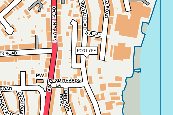 PO31 7PF map - OS OpenMap – Local (Ordnance Survey) PO31 7PF map - OS OpenMap – Local (Ordnance Survey)