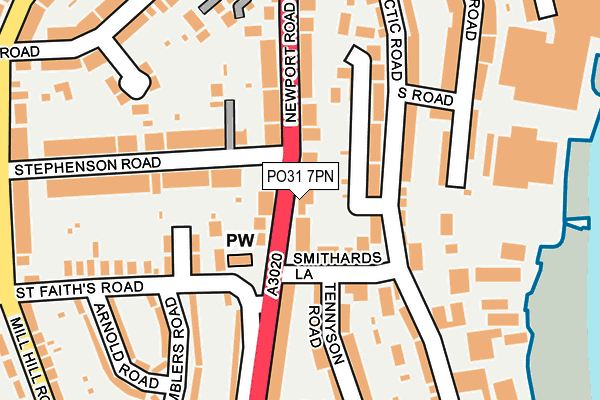 PO31 7PN map - OS OpenMap – Local (Ordnance Survey) PO31 7PN map - OS OpenMap – Local (Ordnance Survey)