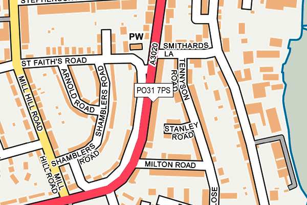 PO31 7PS map - OS OpenMap – Local (Ordnance Survey) PO31 7PS map - OS OpenMap – Local (Ordnance Survey)