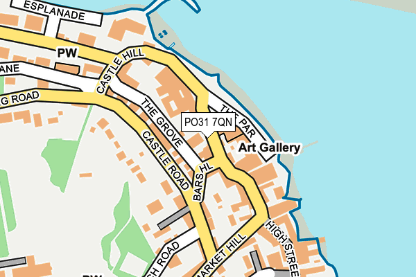 PO31 7QN map - OS OpenMap – Local (Ordnance Survey) PO31 7QN map - OS OpenMap – Local (Ordnance Survey)