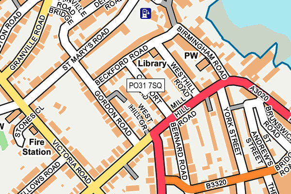 PO31 7SQ map - OS OpenMap – Local (Ordnance Survey) PO31 7SQ map - OS OpenMap – Local (Ordnance Survey)