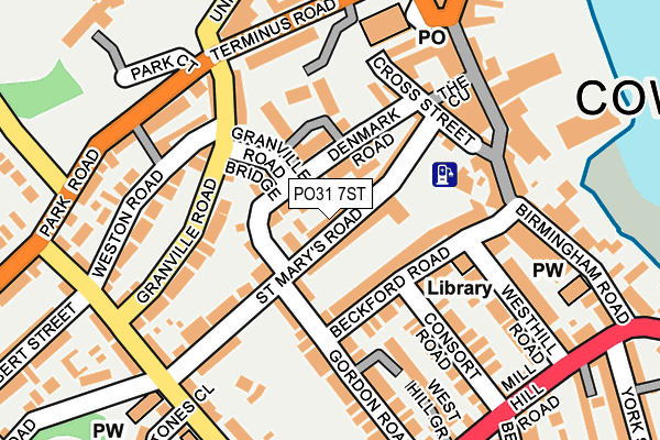 PO31 7ST map - OS OpenMap – Local (Ordnance Survey) PO31 7ST map - OS OpenMap – Local (Ordnance Survey)