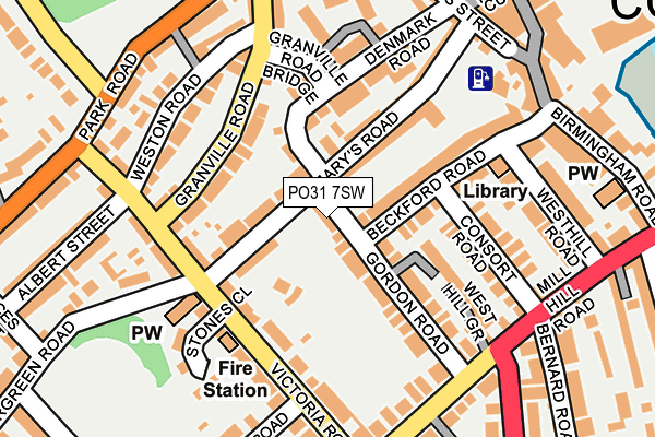 PO31 7SW map - OS OpenMap – Local (Ordnance Survey) PO31 7SW map - OS OpenMap – Local (Ordnance Survey)