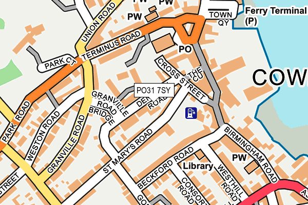 PO31 7SY map - OS OpenMap – Local (Ordnance Survey) PO31 7SY map - OS OpenMap – Local (Ordnance Survey)