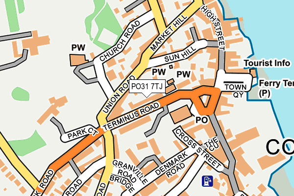 PO31 7TJ map - OS OpenMap – Local (Ordnance Survey) PO31 7TJ map - OS OpenMap – Local (Ordnance Survey)