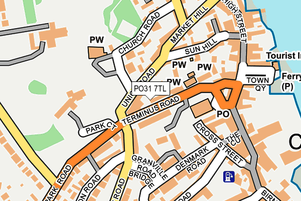 PO31 7TL map - OS OpenMap – Local (Ordnance Survey) PO31 7TL map - OS OpenMap – Local (Ordnance Survey)