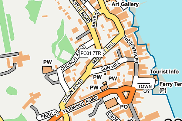 PO31 7TR map - OS OpenMap – Local (Ordnance Survey) PO31 7TR map - OS OpenMap – Local (Ordnance Survey)
