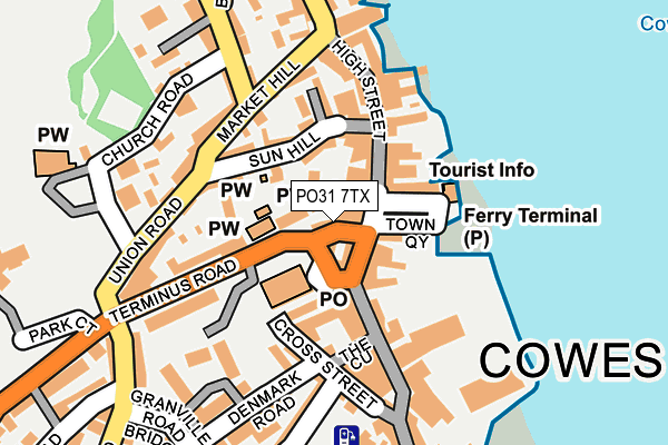 PO31 7TX map - OS OpenMap – Local (Ordnance Survey) PO31 7TX map - OS OpenMap – Local (Ordnance Survey)