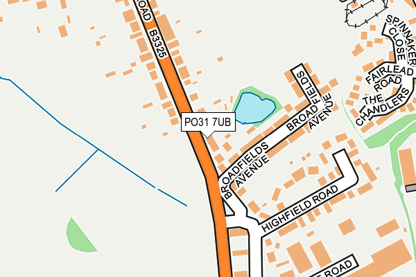 PO31 7UB map - OS OpenMap – Local (Ordnance Survey) PO31 7UB map - OS OpenMap – Local (Ordnance Survey)