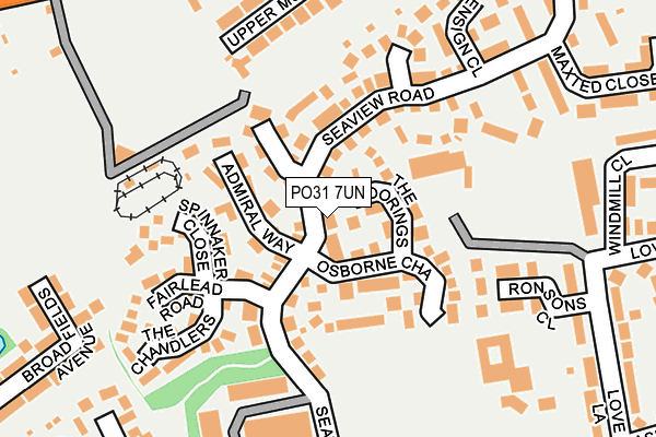 PO31 7UN map - OS OpenMap – Local (Ordnance Survey) PO31 7UN map - OS OpenMap – Local (Ordnance Survey)