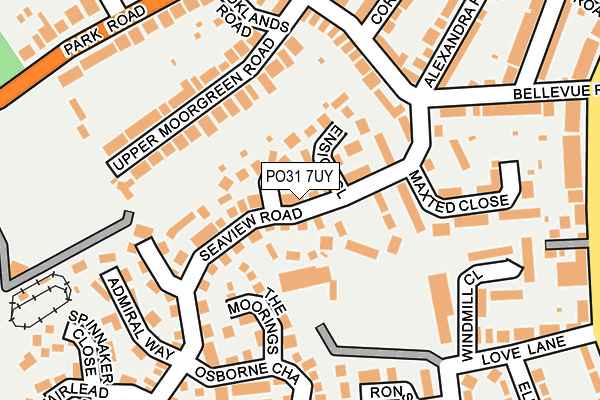 PO31 7UY map - OS OpenMap – Local (Ordnance Survey) PO31 7UY map - OS OpenMap – Local (Ordnance Survey)