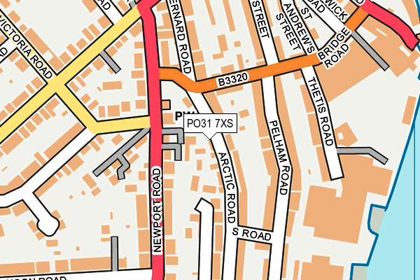 PO31 7XS map - OS OpenMap – Local (Ordnance Survey) PO31 7XS map - OS OpenMap – Local (Ordnance Survey)