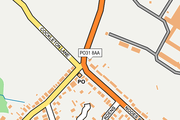 PO31 8AA map - OS OpenMap – Local (Ordnance Survey) PO31 8AA map - OS OpenMap – Local (Ordnance Survey)